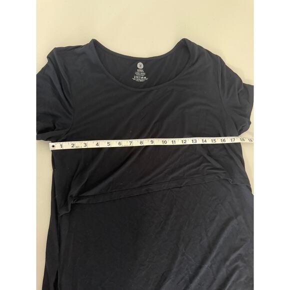Kindred Bravely Black Eleanora Bamboo Maternity & Nursing T-Shirt Dress Large - Picture 5 of 6